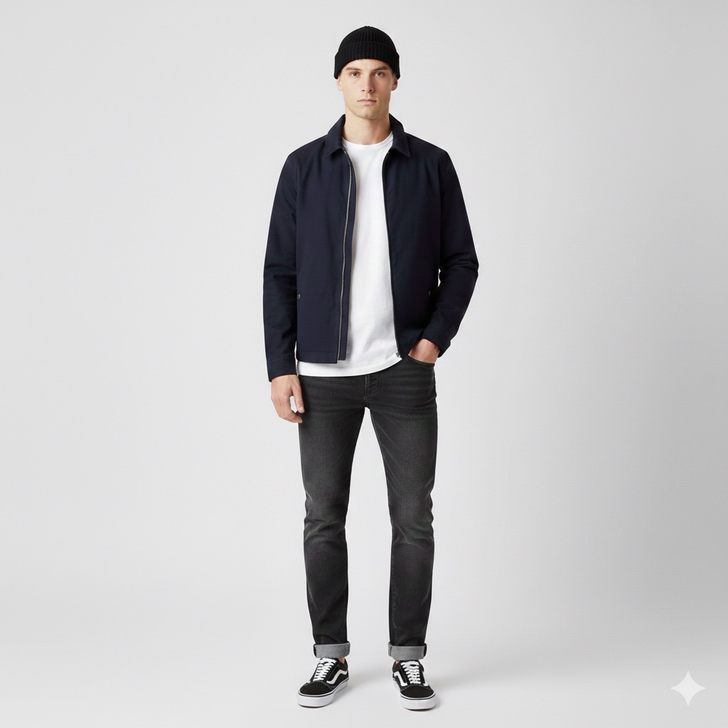 The Harrington — outfit front view